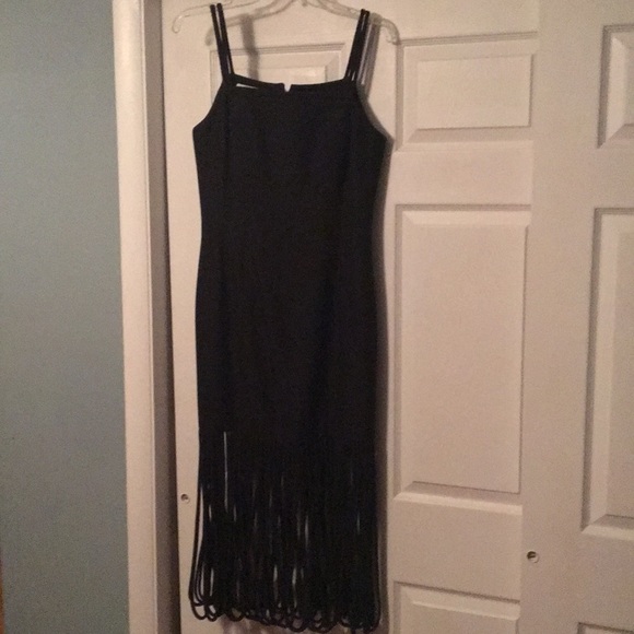linda segal Dresses & Skirts - Black party dress with rope bottom